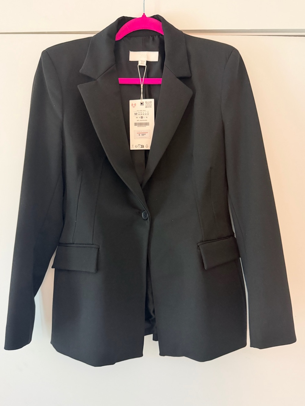ZARA Women’s One-Button Tailored Blazer - Medium Black